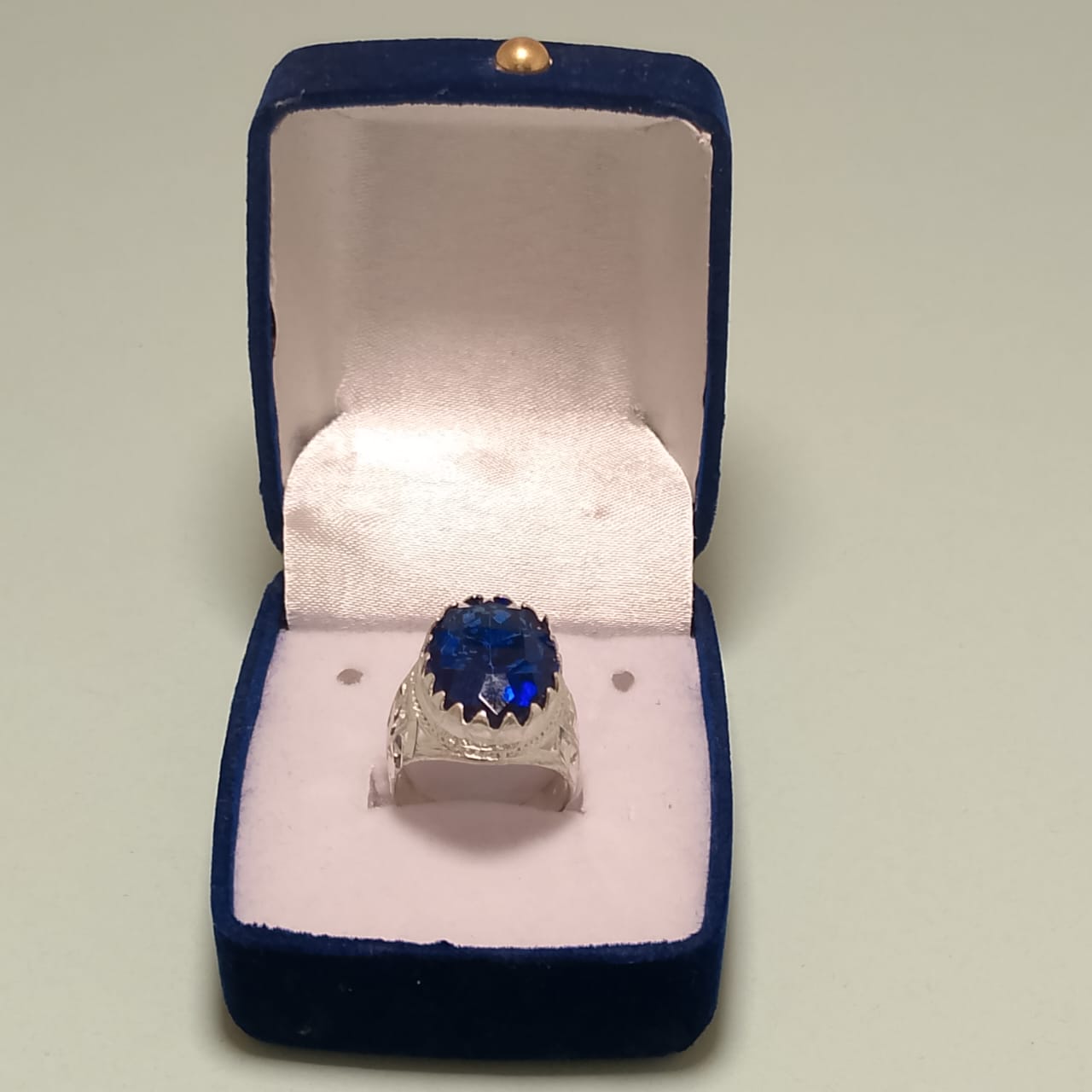 25 Carats Cubic Zirconia Ring, Step Cut, Size 19