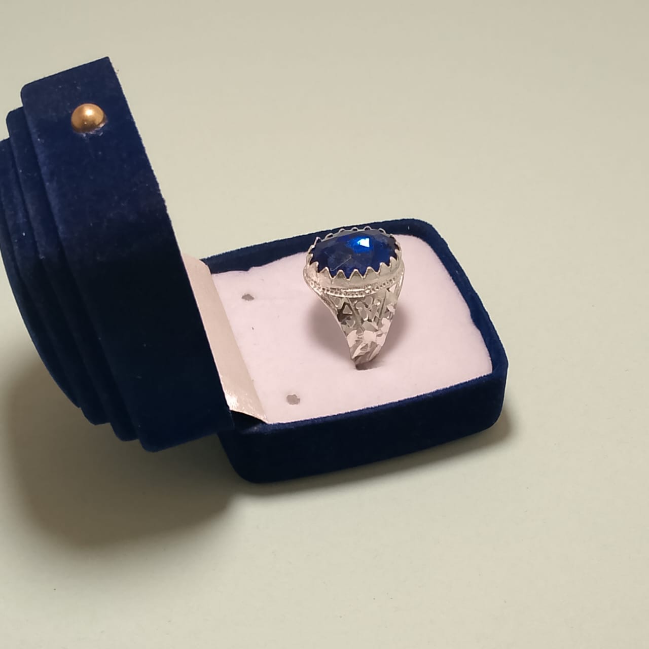 25 Carats Cubic Zirconia Ring, Step Cut, Size 19
