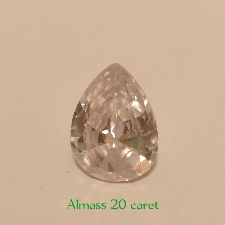 Almass (colorless stone) | Pear Shape Step Cutting