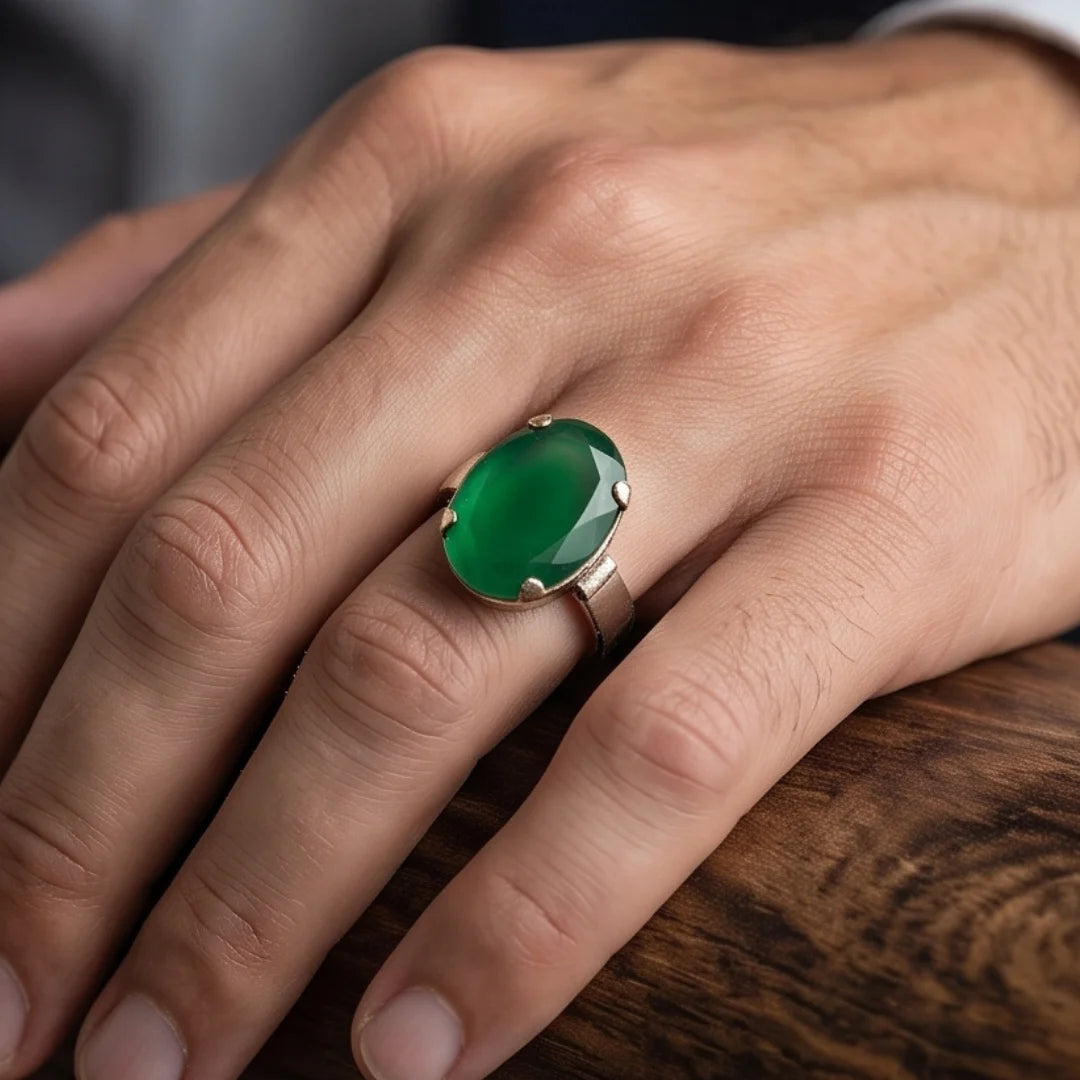 Emerald Ring | Step Cut Zamrud | Italian Style Ring | CODE E-64