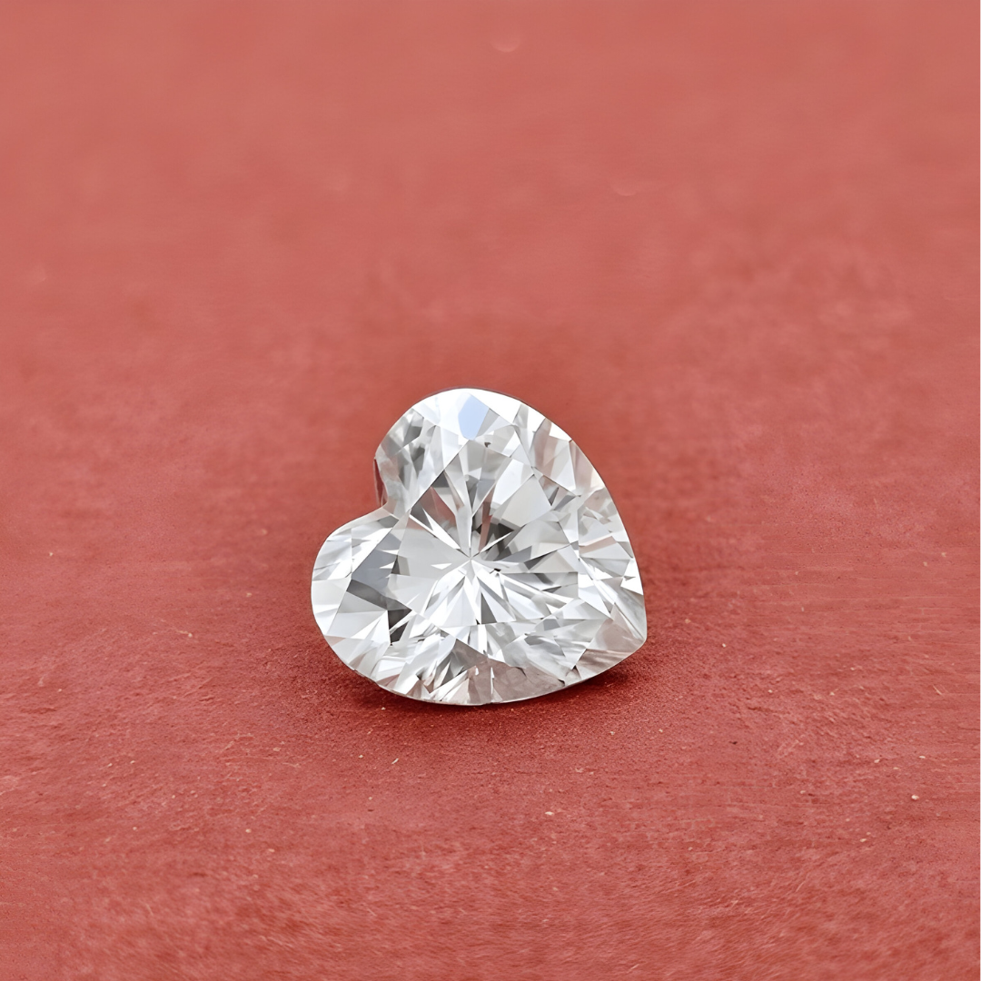Moissanite White Color VVS1 Heart Cut Moissanite Loose Gemstone