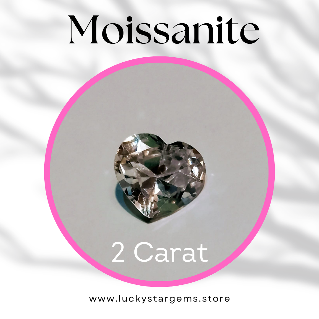 Moissanite White Color VVS1 Heart Cut Moissanite Loose Gemstone