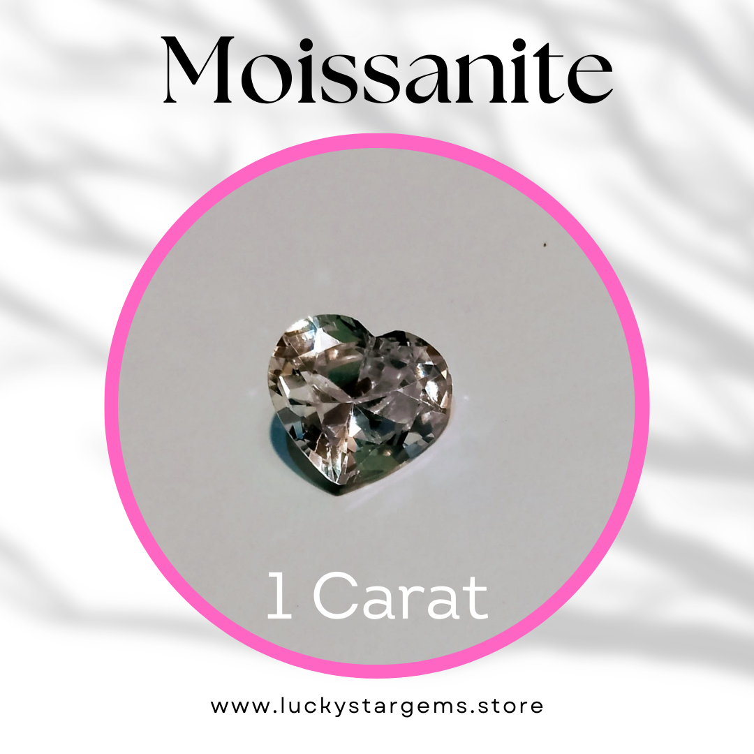 Moissanite White Color VVS1 Heart Cut Moissanite Loose Gemstone