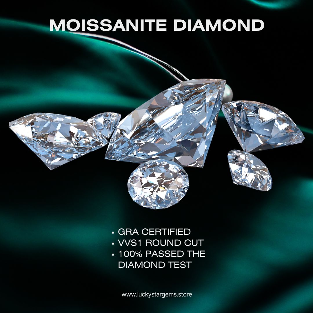 Moissanite Diamond VVS1 Round Cut Moissanite Stone Loose Gemstone