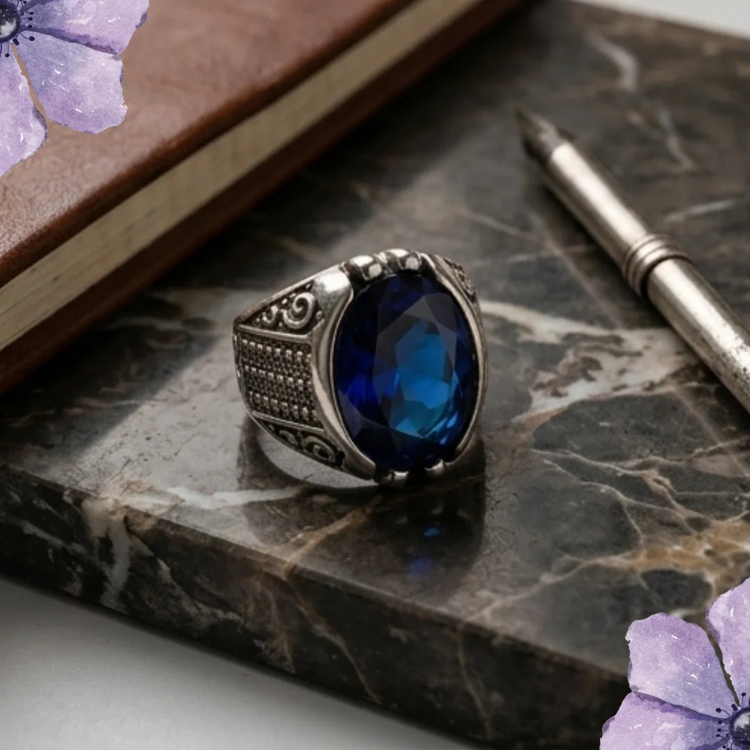 Neelam Ring | Diamond Shape Step Cut | CODE N-31