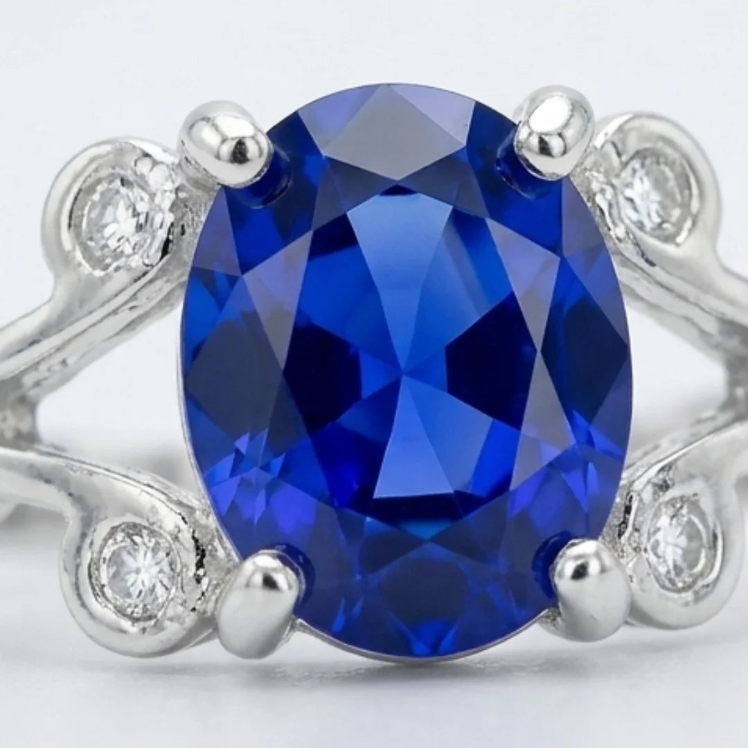 3 Carat Neelam Female Ring | Step Cut | CODE N-14
