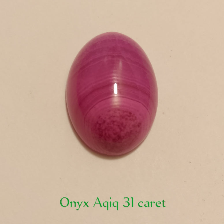 Onyx Aqeeq | Oval shape Cabachon
