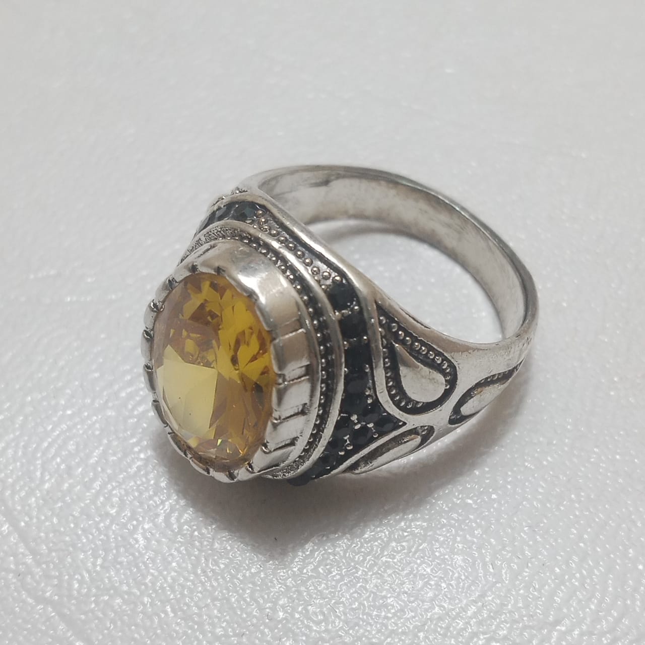 14 Carats Pukhraj Ring | Step Cut | Turkish Style