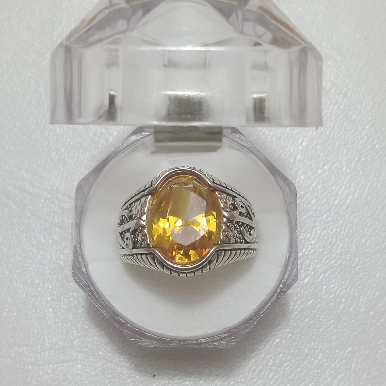 Pukhraj Ring | Step Cut | Turkish Style