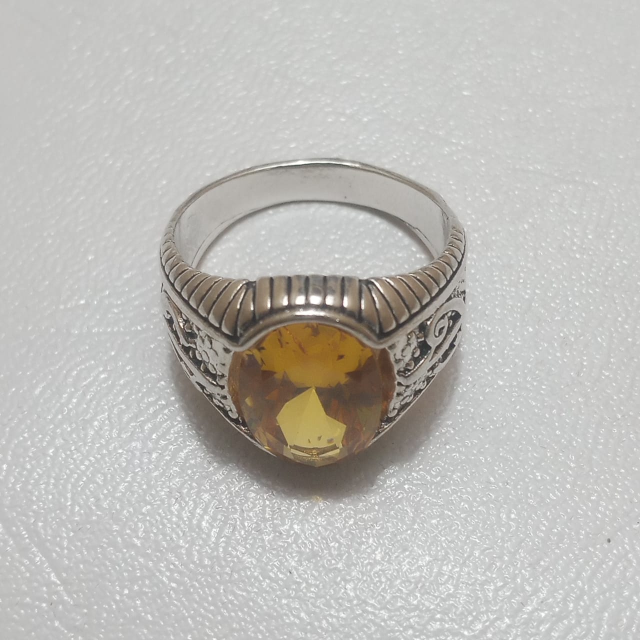 Pukhraj Ring | Step Cut | Turkish Style