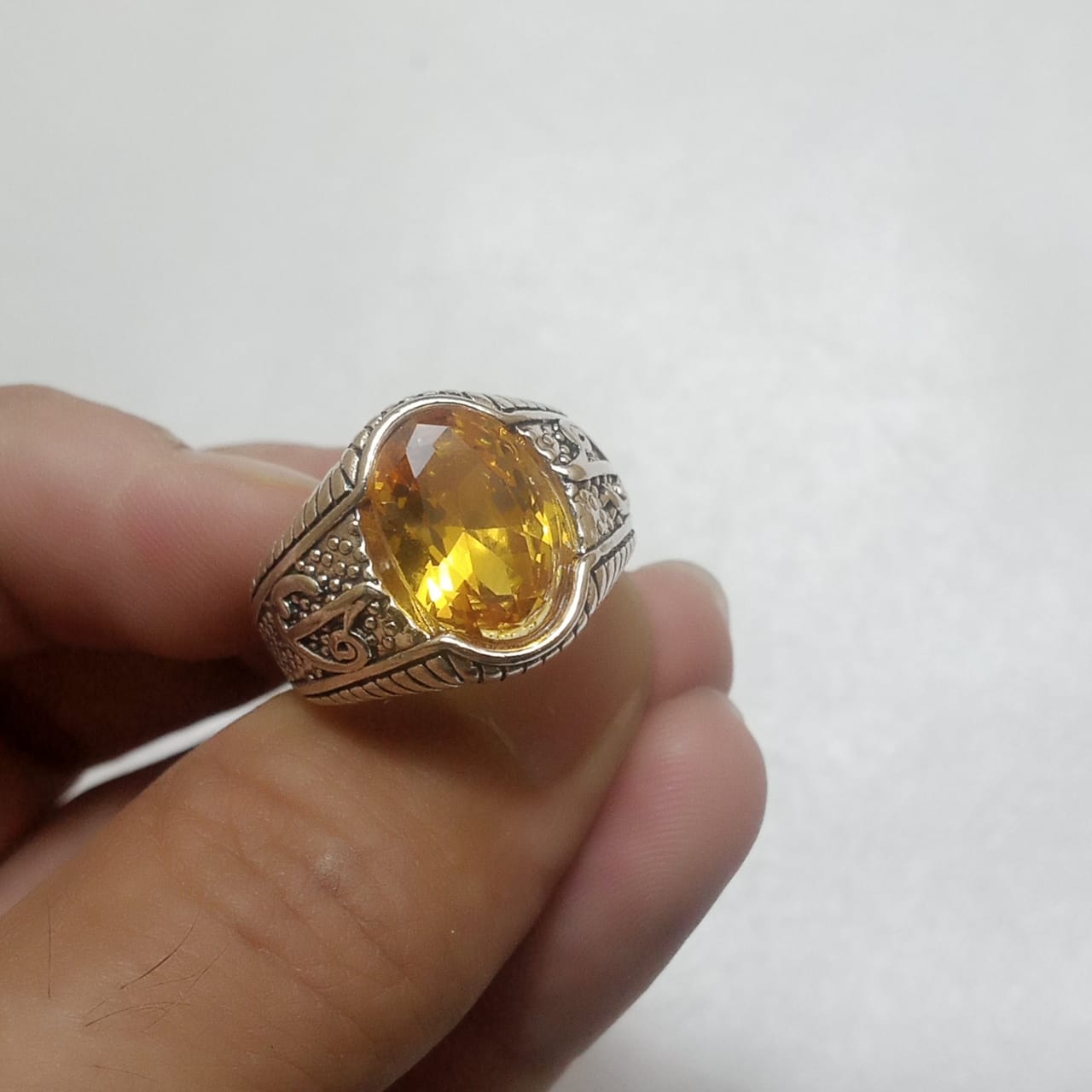 Pukhraj Ring | Step Cut | Turkish Style