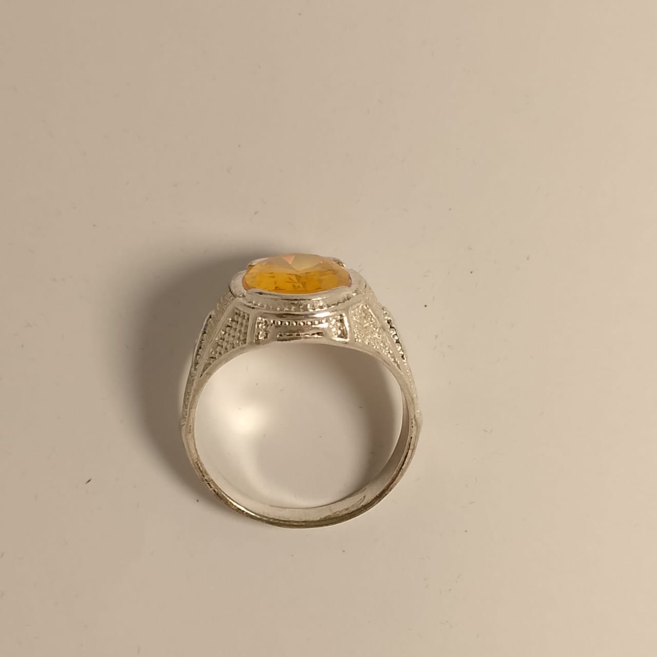 Italian Pukhraj Ring | Step Cut | Golden Yellow Pukhraj