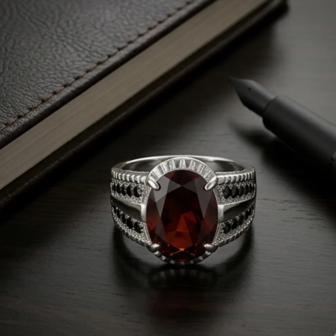 Yaqoot Ring | Step Cut Ruby | Turkish Style Ring