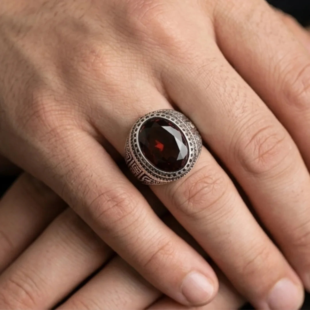 Yaqoot Ring | Step Cut Ruby | Turkish Style Ring | CODE R-22