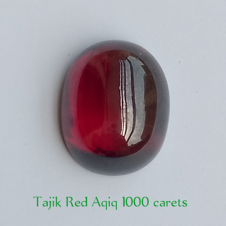 Tajik Red Aqeeq (dark red) | Cabochon Cutting