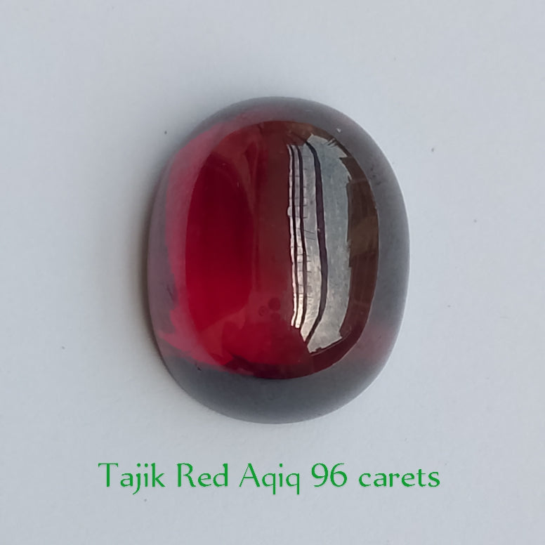 Tajik Red Aqeeq (dark red) | Cabochon Cutting