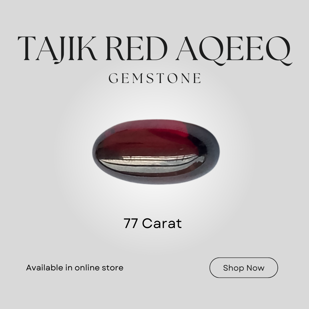 Tajik Red Aqeeq (dark red) | Cabochon Cutting