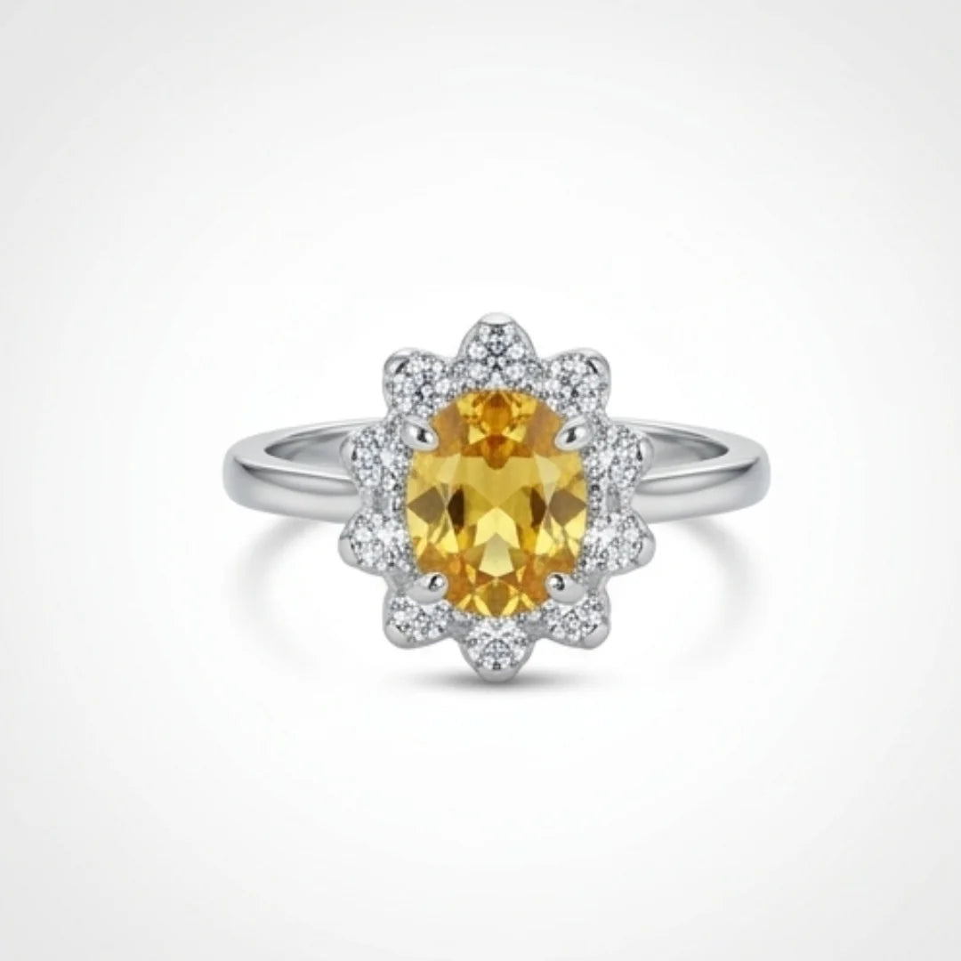 Pukhraj Female Ring | Diamond Shape Step Cut | CODE P22