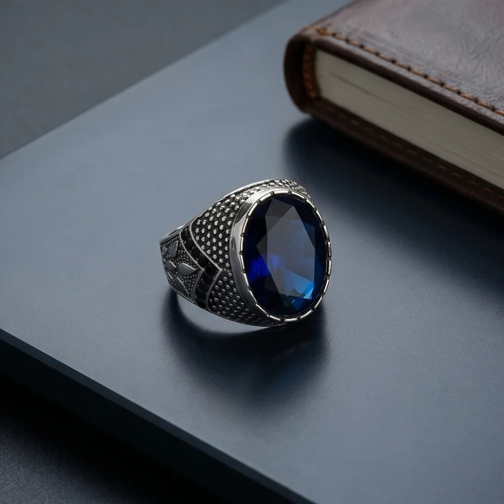 Neelam Ring | Turkish Design | Step Cut | CODE N-50