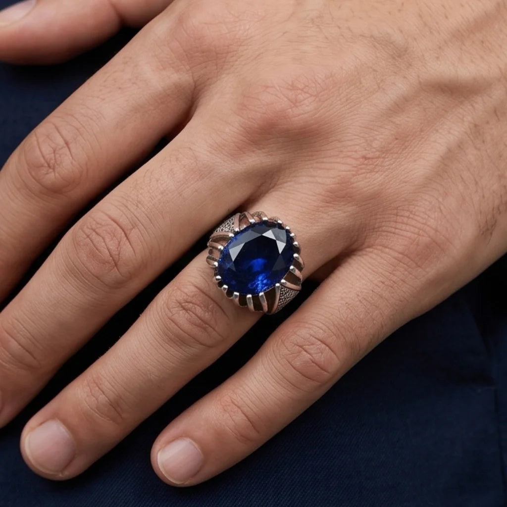 Neelam Ring | Turkish Design | Step Cut | CODE N-51
