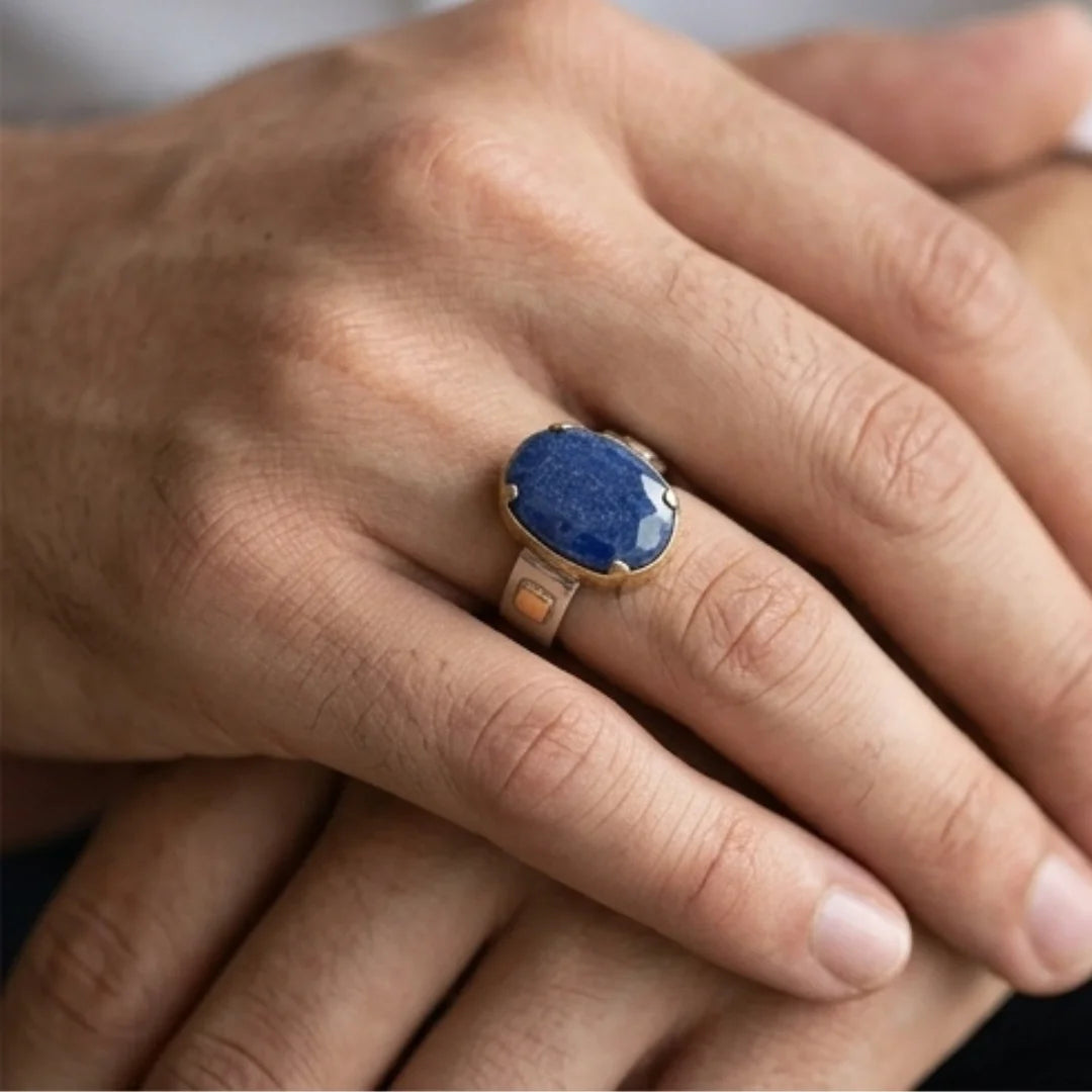 Neelam Ring | Blue Sapphire | Step Cut | CODE N-57