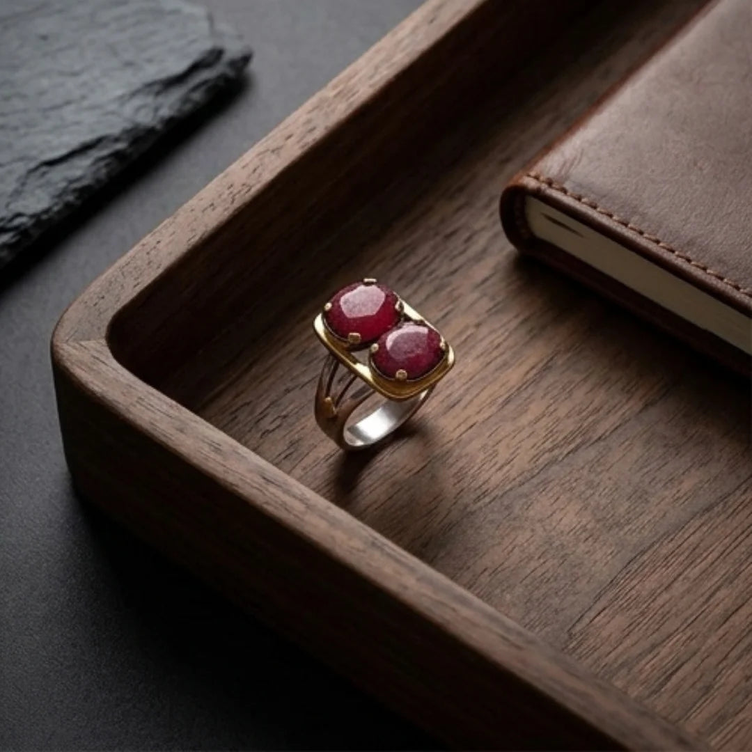 Yaqoot Ring | Step Cut Ruby | CODE R-28