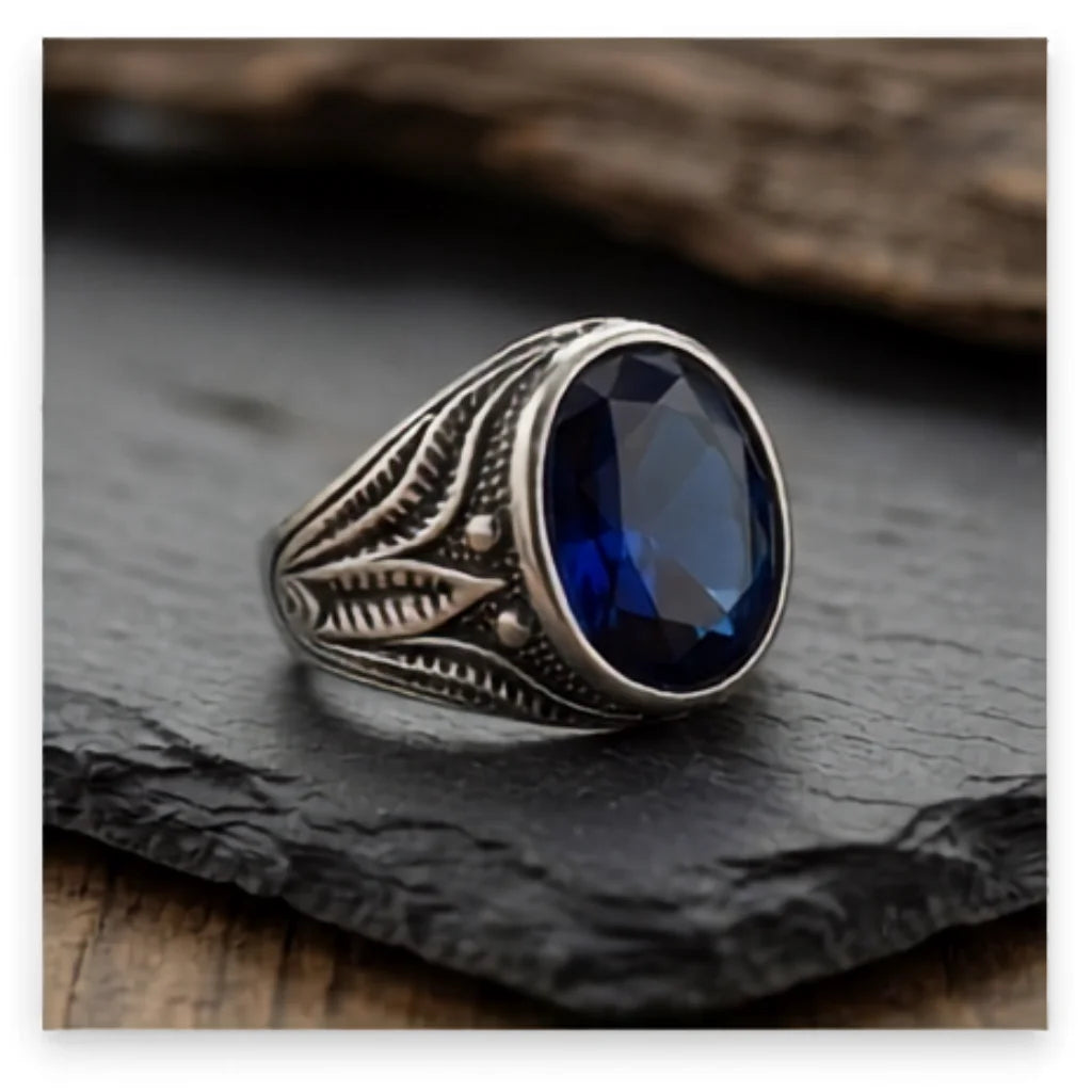 Neelam Ring | Turkish Design | Step Cut | CODE N-49