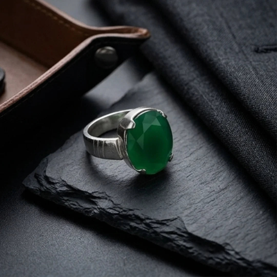 Emerald Ring | Step Cut Zamrud | Italian Style Ring | CODE E-73