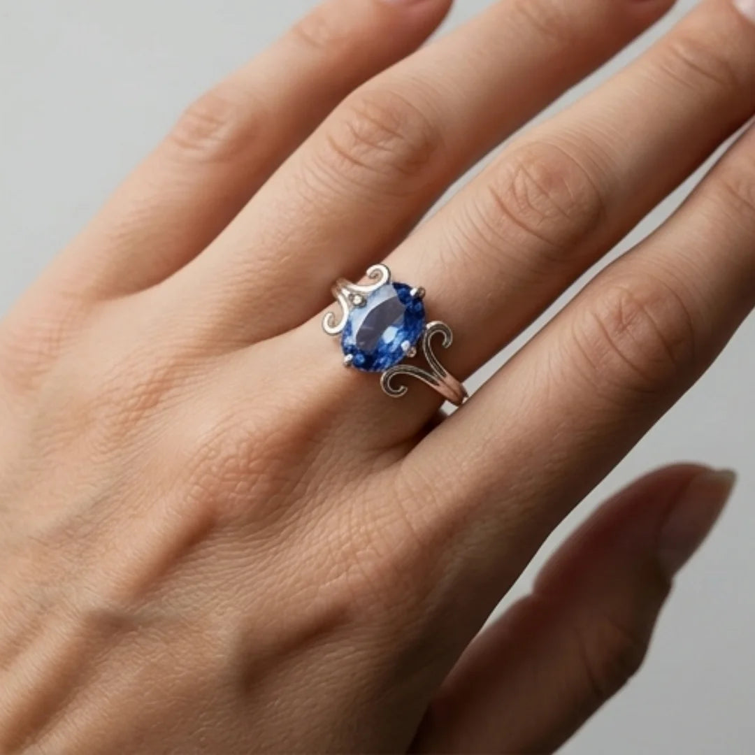 Neelam Ring | Female Ring | Step Cut | CODE N-47