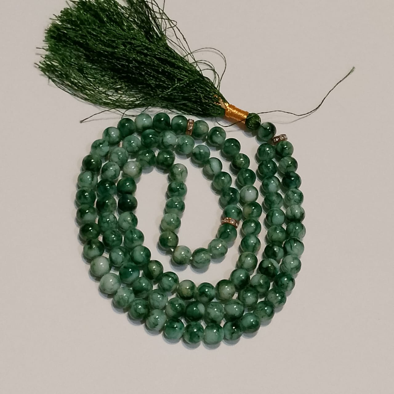 Green Aqeeq Tasbeeh |100 Beads | 15 mm