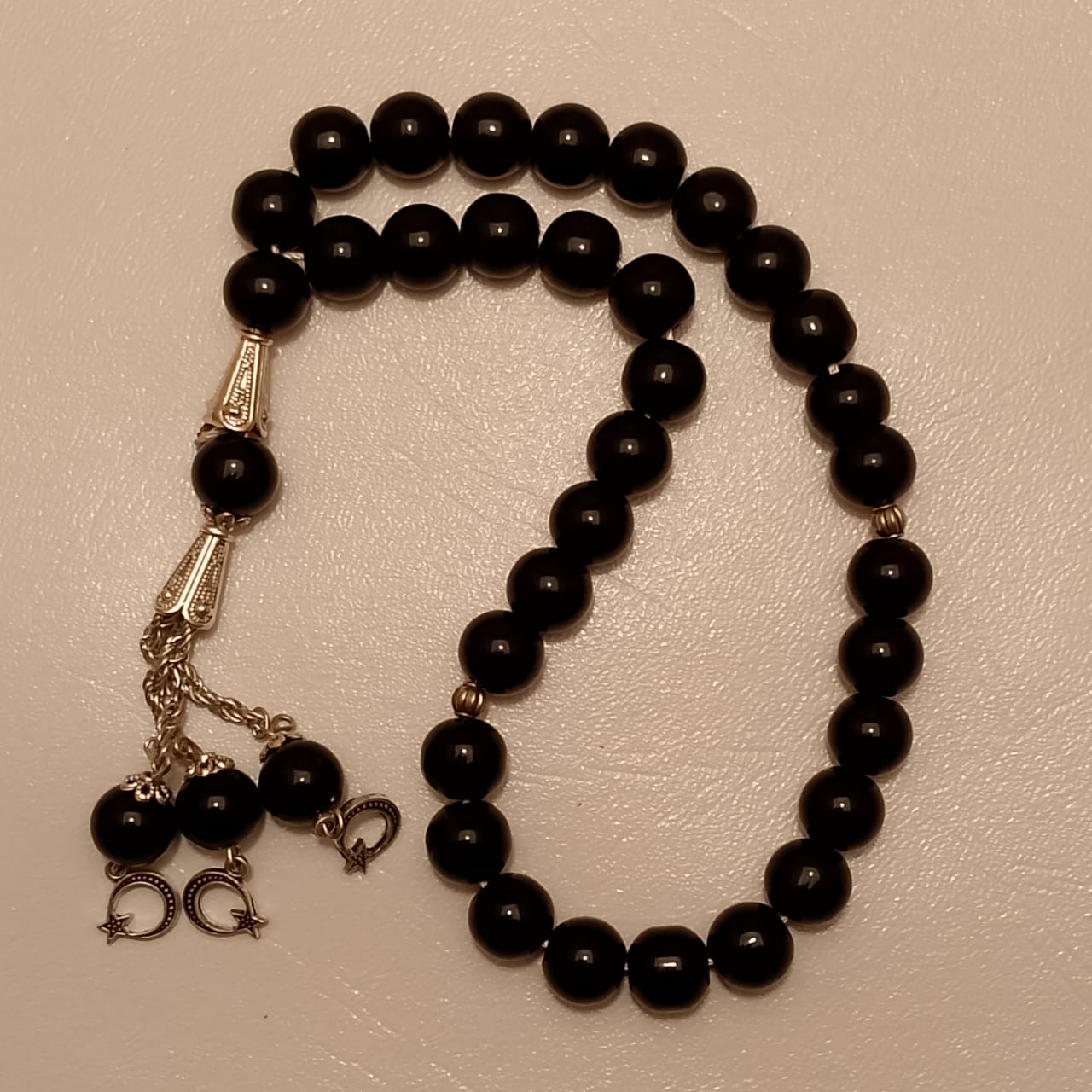 Black Aqeeq Tasbeeh | Aqeeq Tasbeeh | 33 Beads | 20 mm