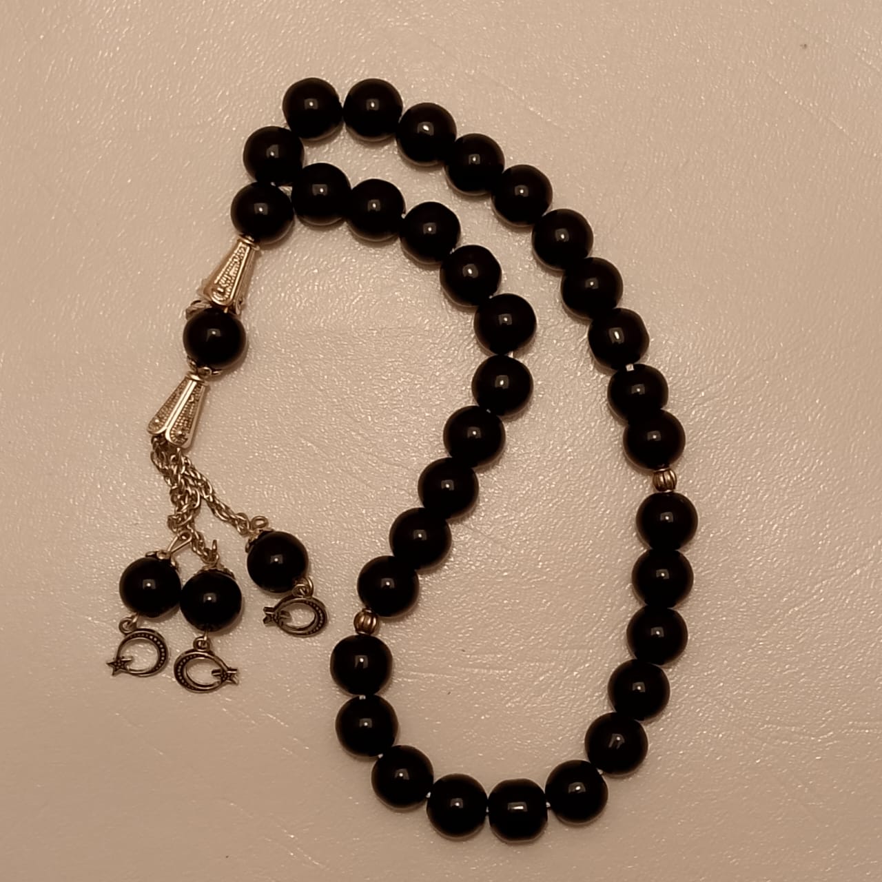Black Aqeeq Tasbeeh | Aqeeq Tasbeeh | 33 Beads | 20 mm