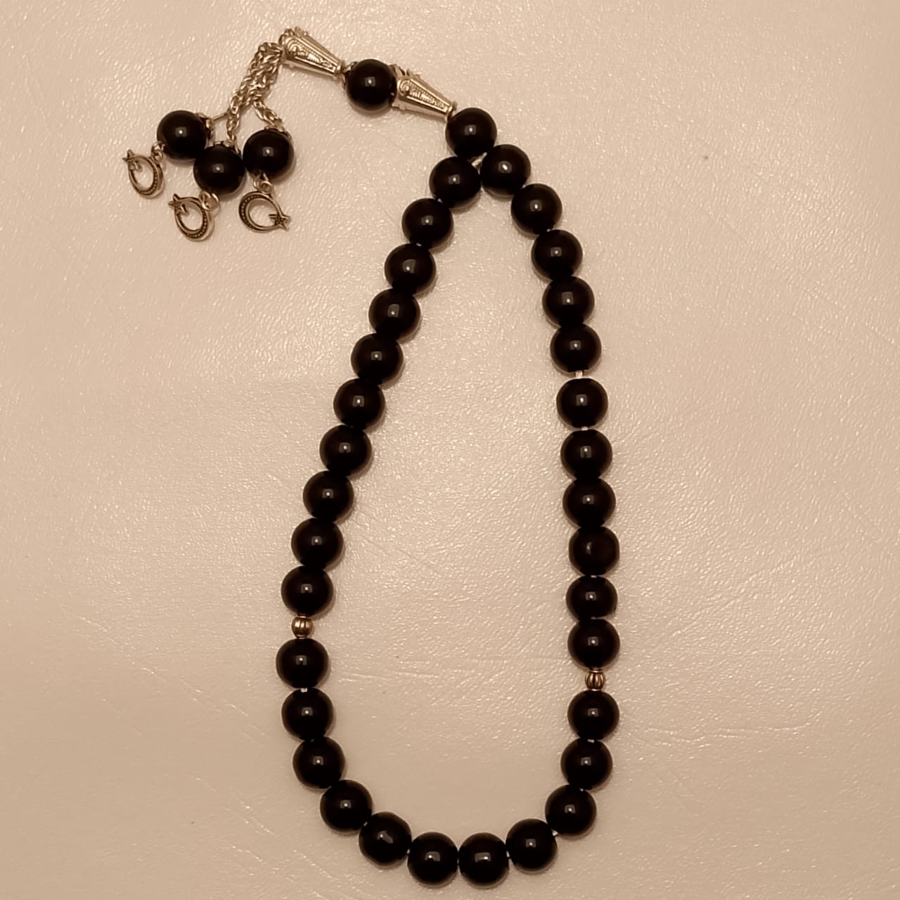 Black Aqeeq Tasbeeh | Aqeeq Tasbeeh | 33 Beads | 20 mm