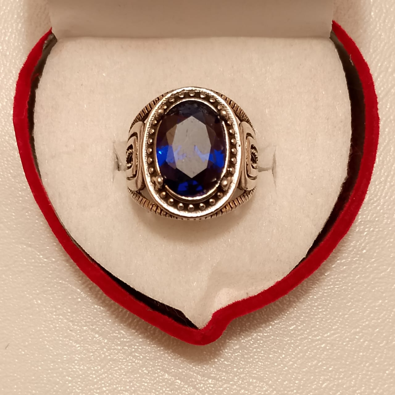 12 Carat Neelam Ring | Step Cut | Turkish Style Ring