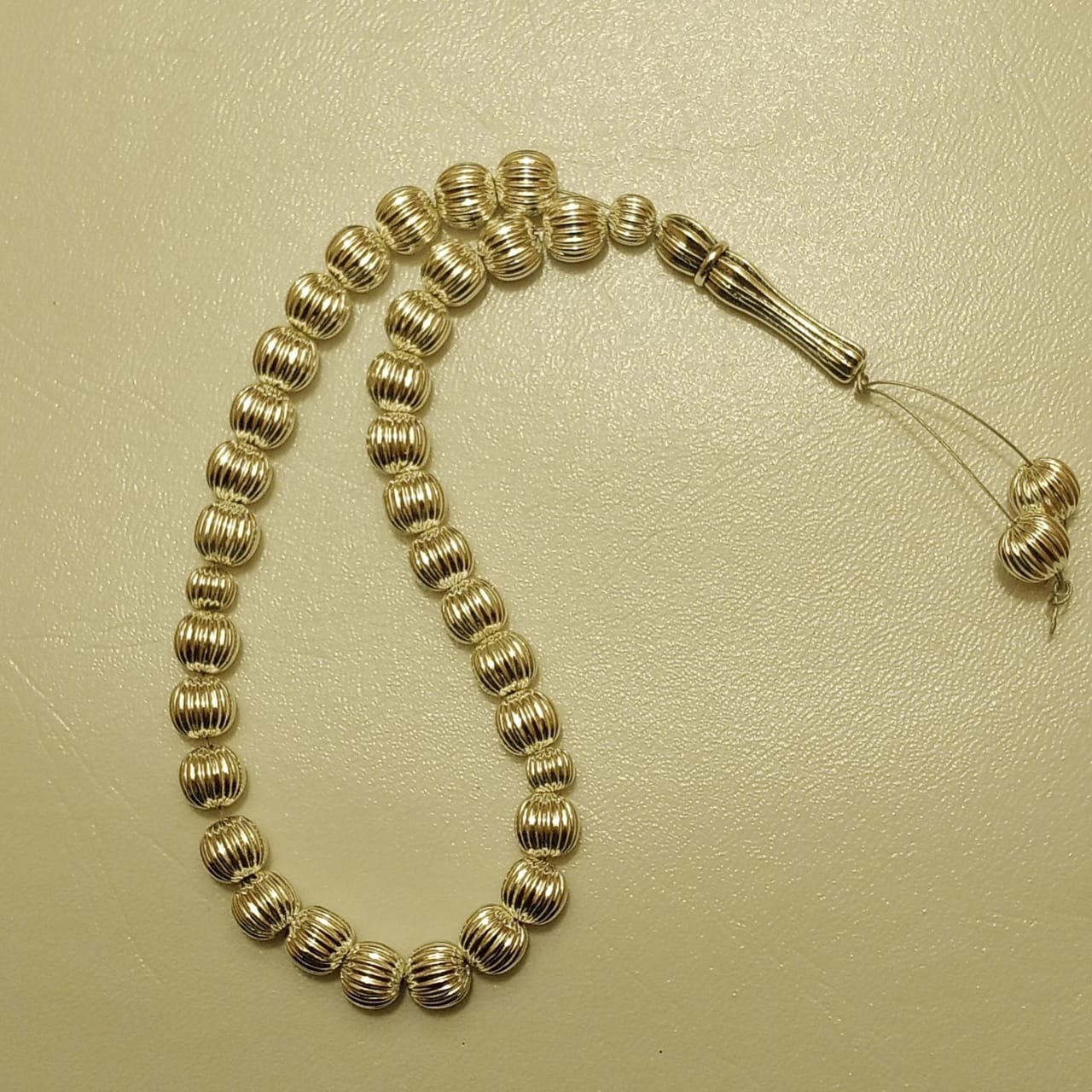 Silver Tasbeeh | Italian Crafted design | 33 Beads | 10 mm | Free GIFT BOX