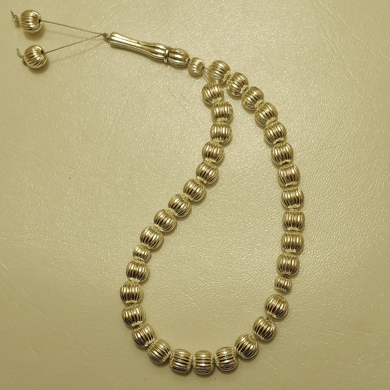 Silver Tasbeeh | Italian Crafted design | 33 Beads | 10 mm | Free GIFT BOX