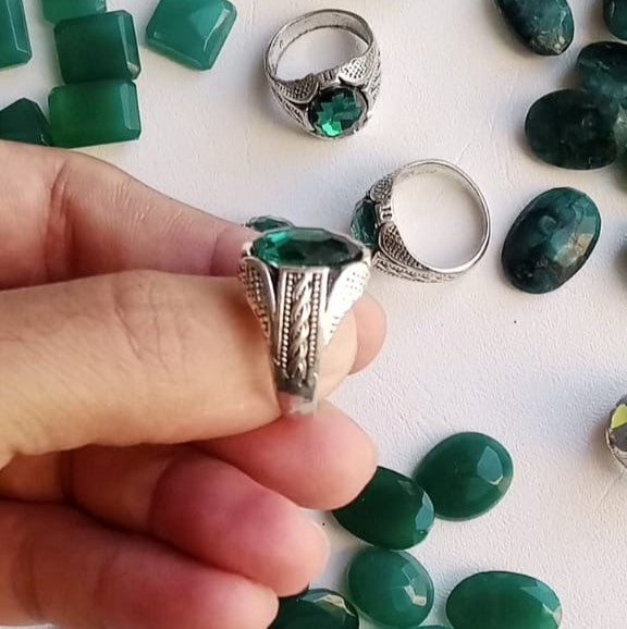 6 Carat Emerald Ring | Step Cut Zamrud Panna | Italian Style Ring