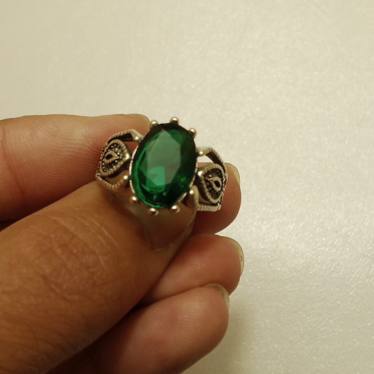 8 Carat emerald Ring | Step Cut Turkish Style Ring