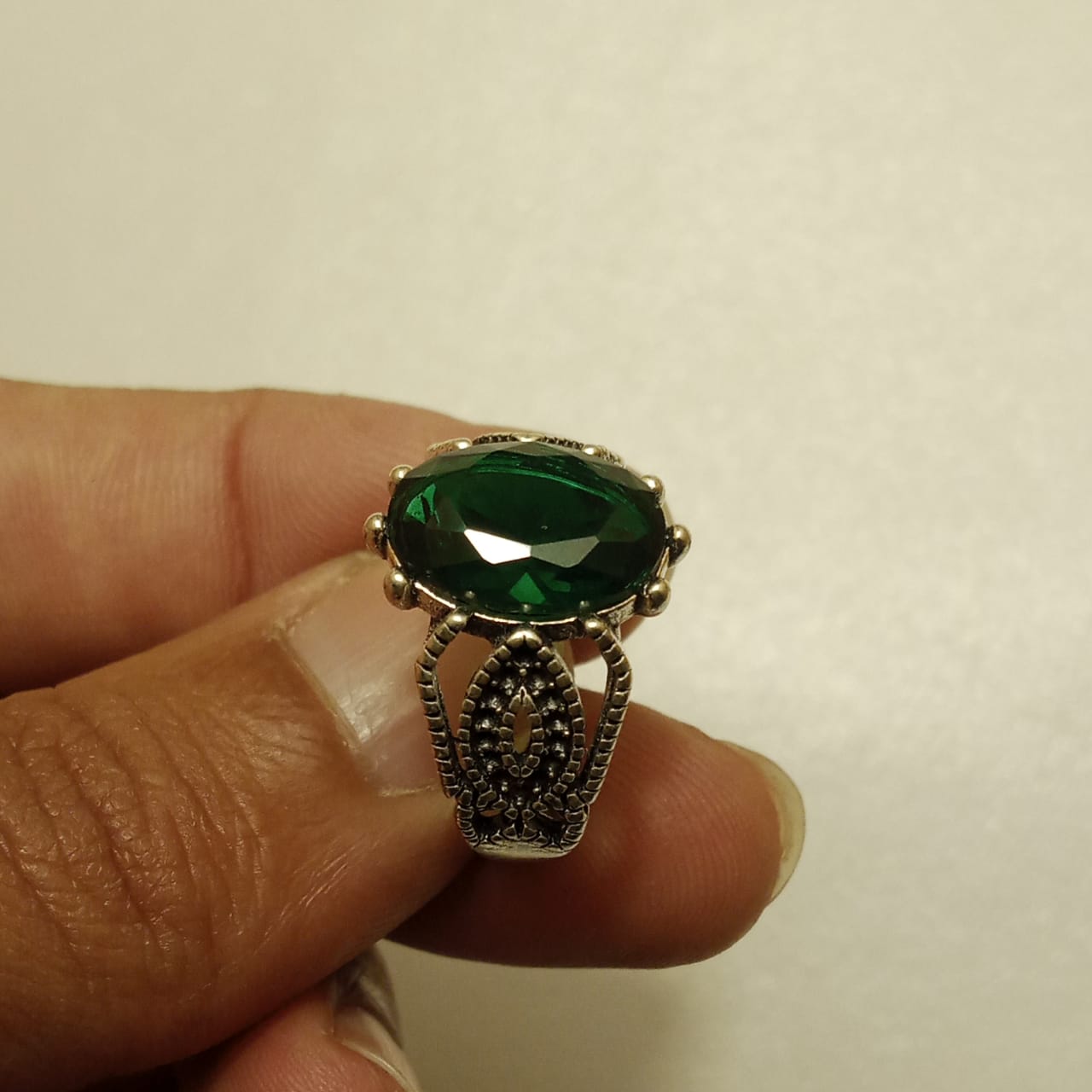 8 Carat emerald Ring | Step Cut Turkish Style Ring