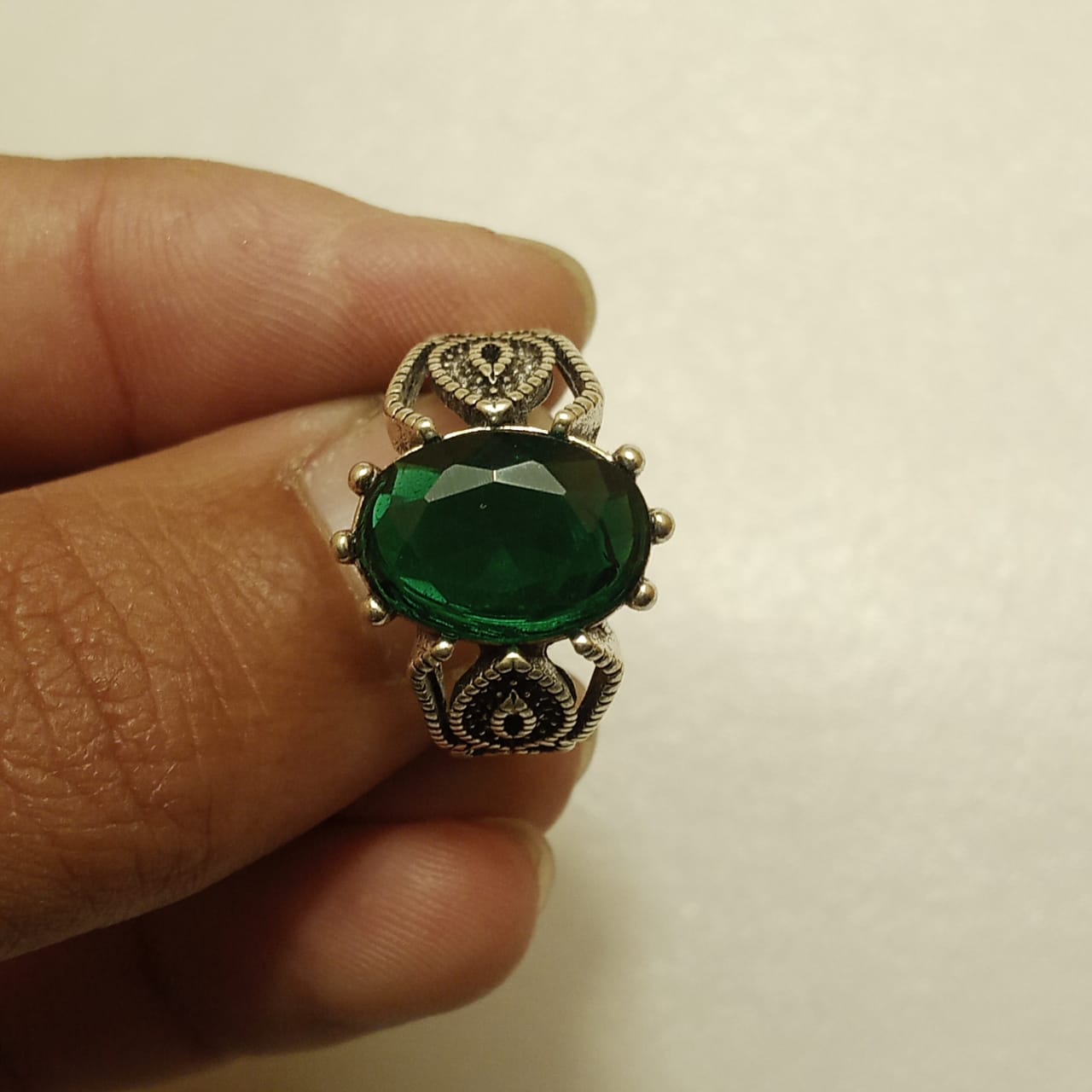 8 Carat emerald Ring | Step Cut Turkish Style Ring