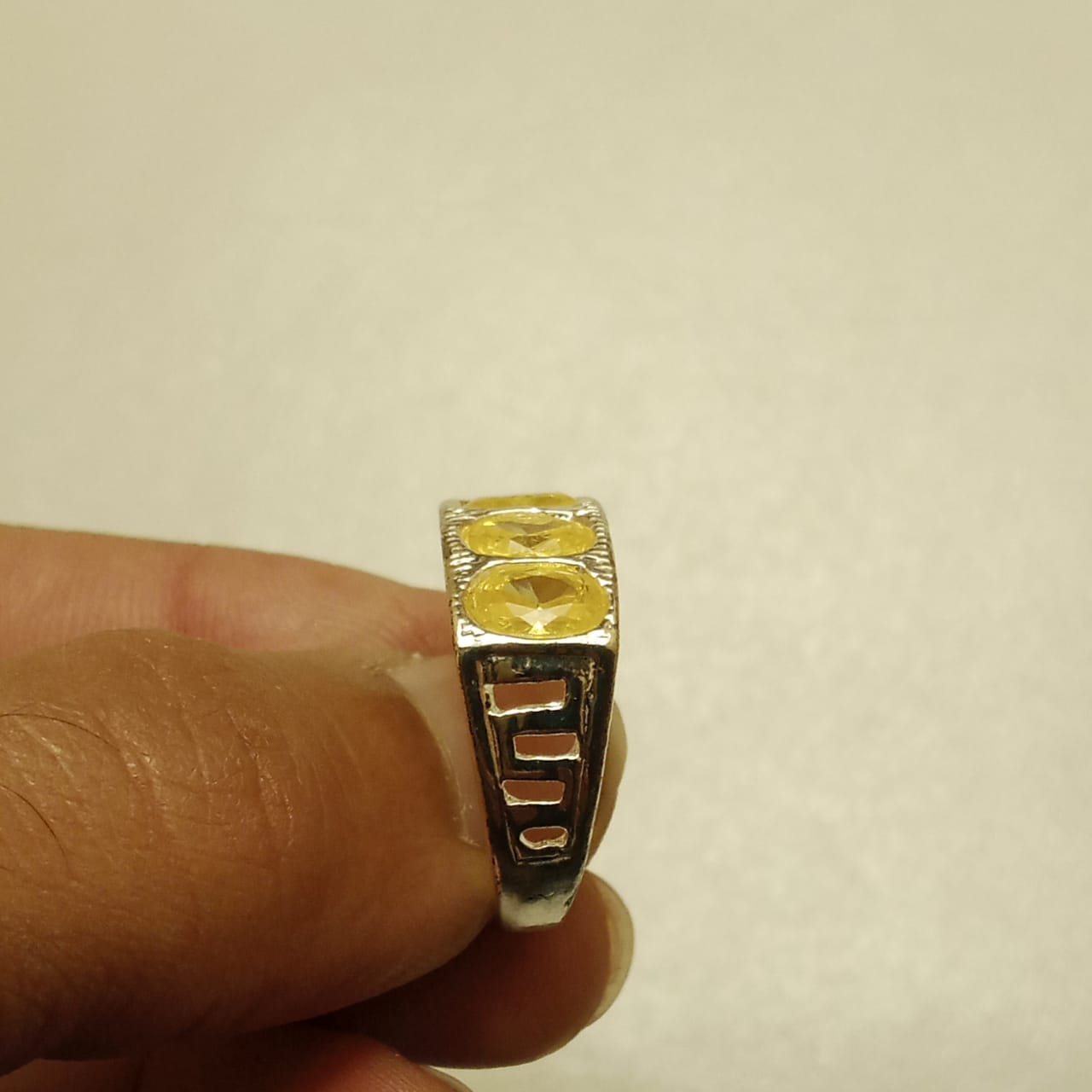 Multiple Stone Pukhraj Ring | Step Cut | Turkish Style