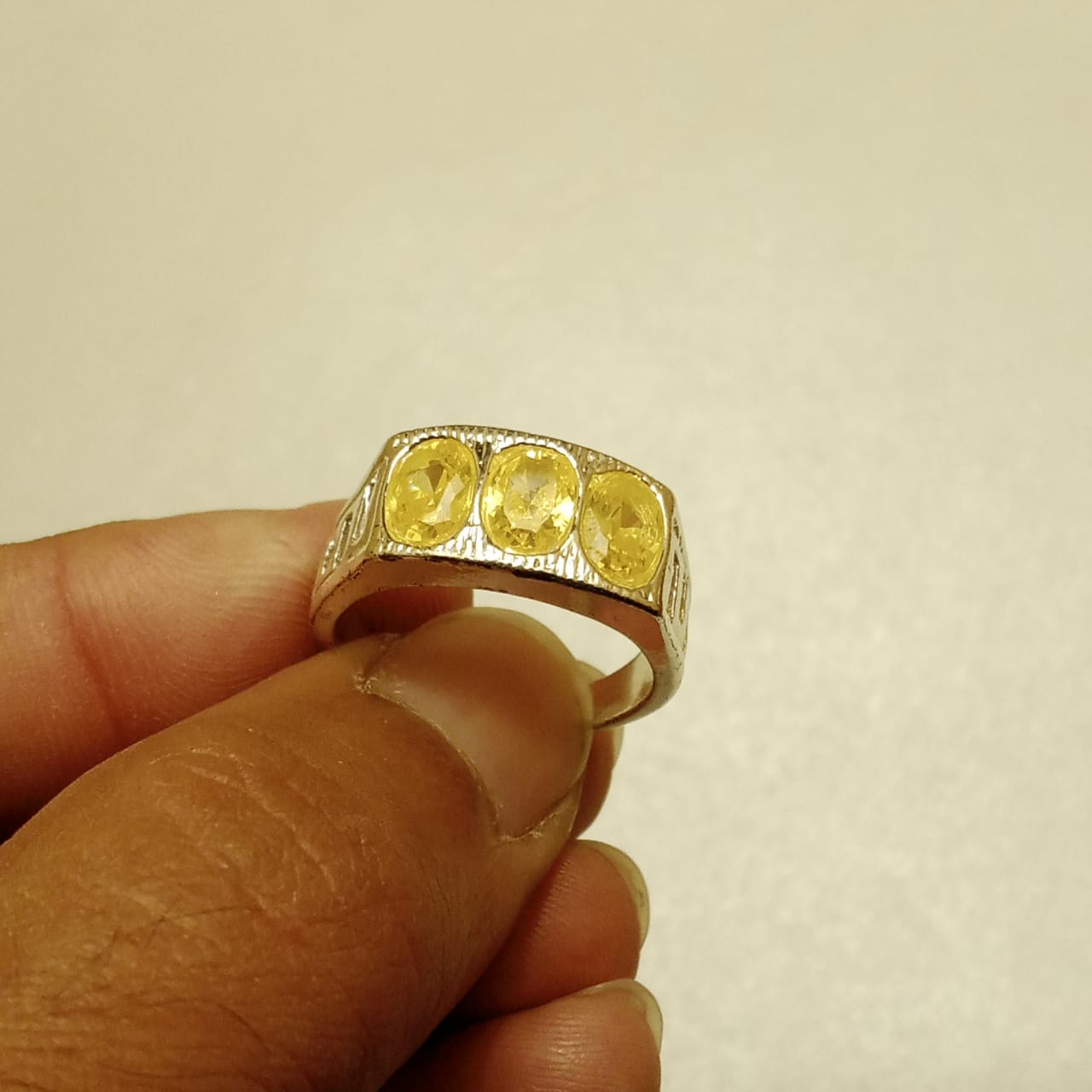 Multiple Stone Pukhraj Ring | Step Cut | Turkish Style