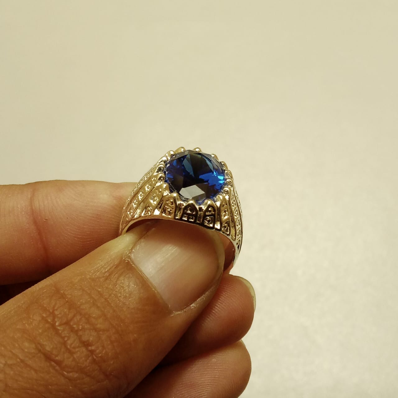 Neelam Ring | Step Cut | Turkish Style Ring