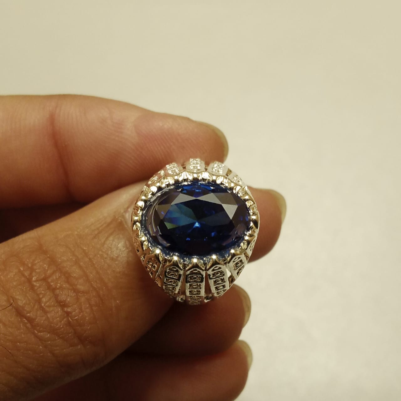 Neelam Ring | Step Cut | Turkish Style Ring