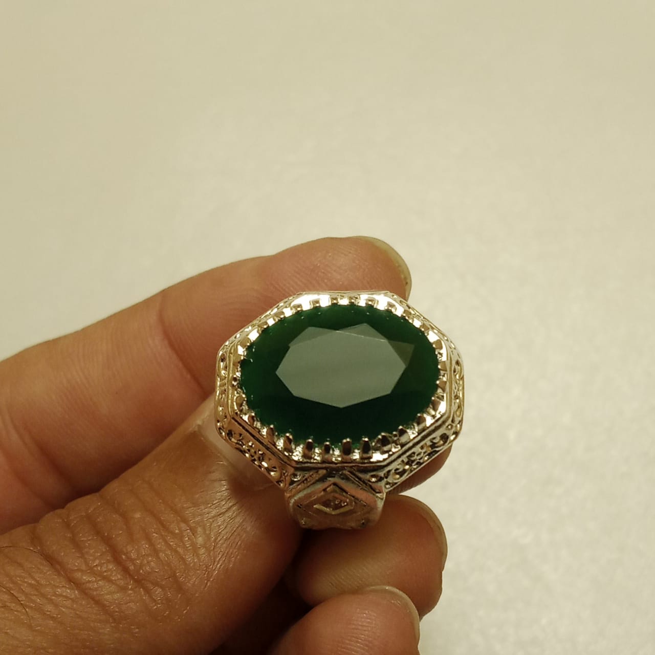 23 Carat Emerald Ring | Step Cut Zamrud Panna | Turkish Style Ring