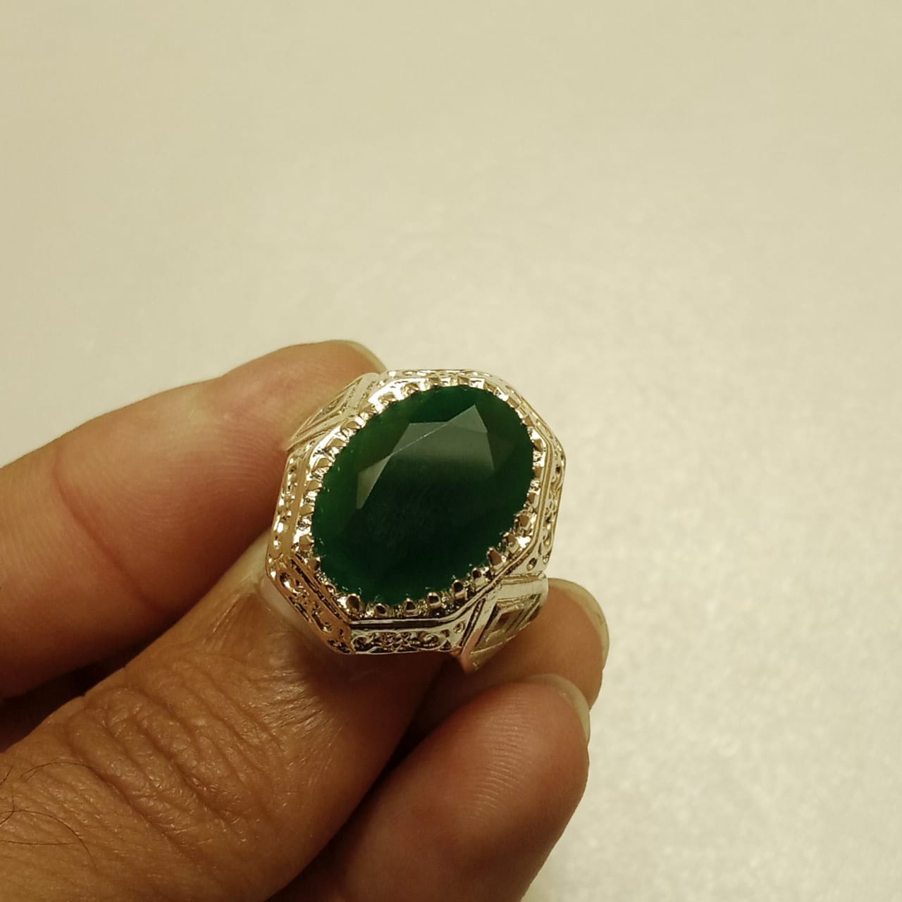23 Carat Emerald Ring | Step Cut Zamrud Panna | Turkish Style Ring