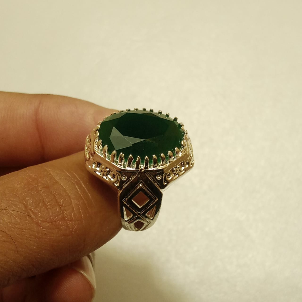 23 Carat Emerald Ring | Step Cut Zamrud Panna | Turkish Style Ring
