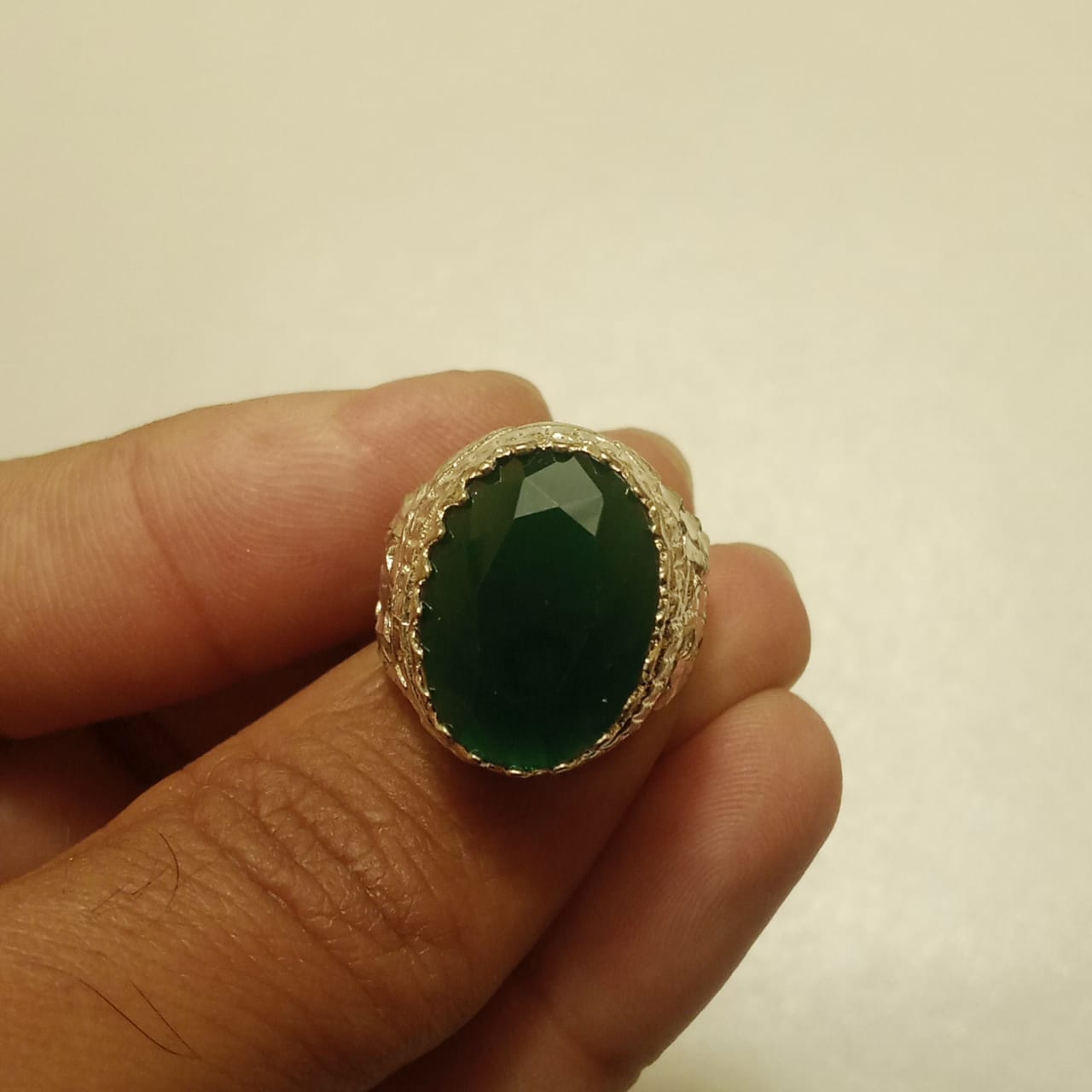 10 Carat Emerald Ring | Step Cut Zamrud Panna | Italian Style Ring