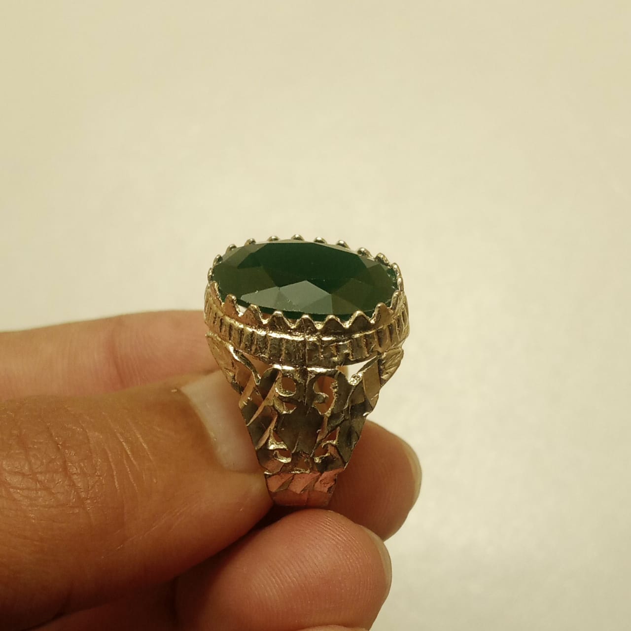 10 Carat Emerald Ring | Step Cut Zamrud Panna | Italian Style Ring
