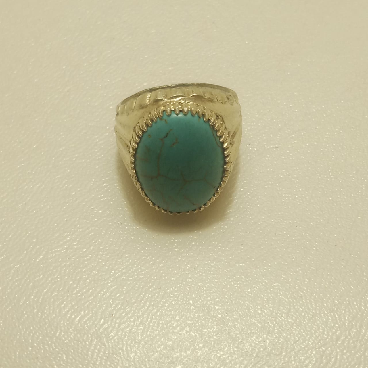 8 Carat Shajri Ferooza Ring, Cabashon Cut, Size 18